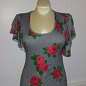 Ruffled Floral Dress